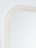 John Lewis Hand-Carved Coastal Wood Frame Overmantle Wall Mirror, 95 x 105cm, White Wash