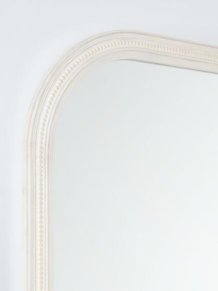 John Lewis Hand-Carved Coastal Wood Frame Overmantel Wall Mirror, 95 x 105cm, White Wash - view 2, White Wash Finish