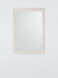 John Lewis Hand-Carved Coastal Wood Frame Rectangular Wall Mirror, 100 x 70cm, White Wash