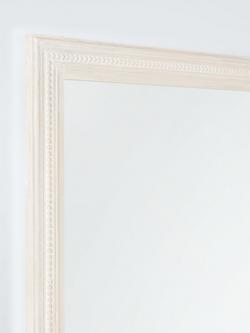 John Lewis Hand-Carved Coastal Wood Frame Rectangular Wall Mirror, 100 x 70cm, White Wash - view 2, White Wash Finish
