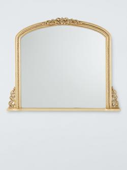 John Lewis Vintage French Overmantel Wall Mirror, 95 x 115cm, Antique Gold, Antique Gold
