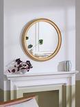 John Lewis Vintage French Round Wall Mirror, 68cm, Antique Gold