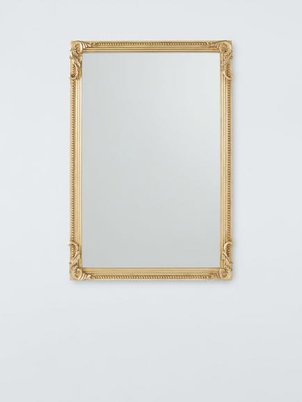John Lewis Vintage French Rectangular Wall Mirror, 100 x 70cm, Antique Gold, Antique Gold