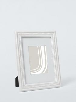 John Lewis Hand-Carved Coastal Wood Photo Frame & Mount, A4 (5 x 7" Mounted), White Wash, White Wash Finish