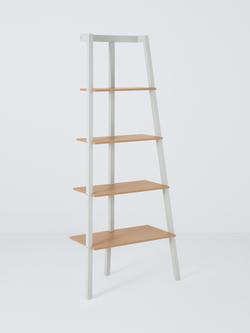 John Lewis Cuthbert Ladder Shelving Unit, Natural/Grey, Natural/Grey