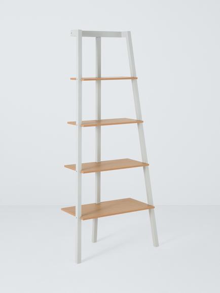 John Lewis Cuthbert Ladder Shelving Unit, Natural/Grey, Natural/Grey