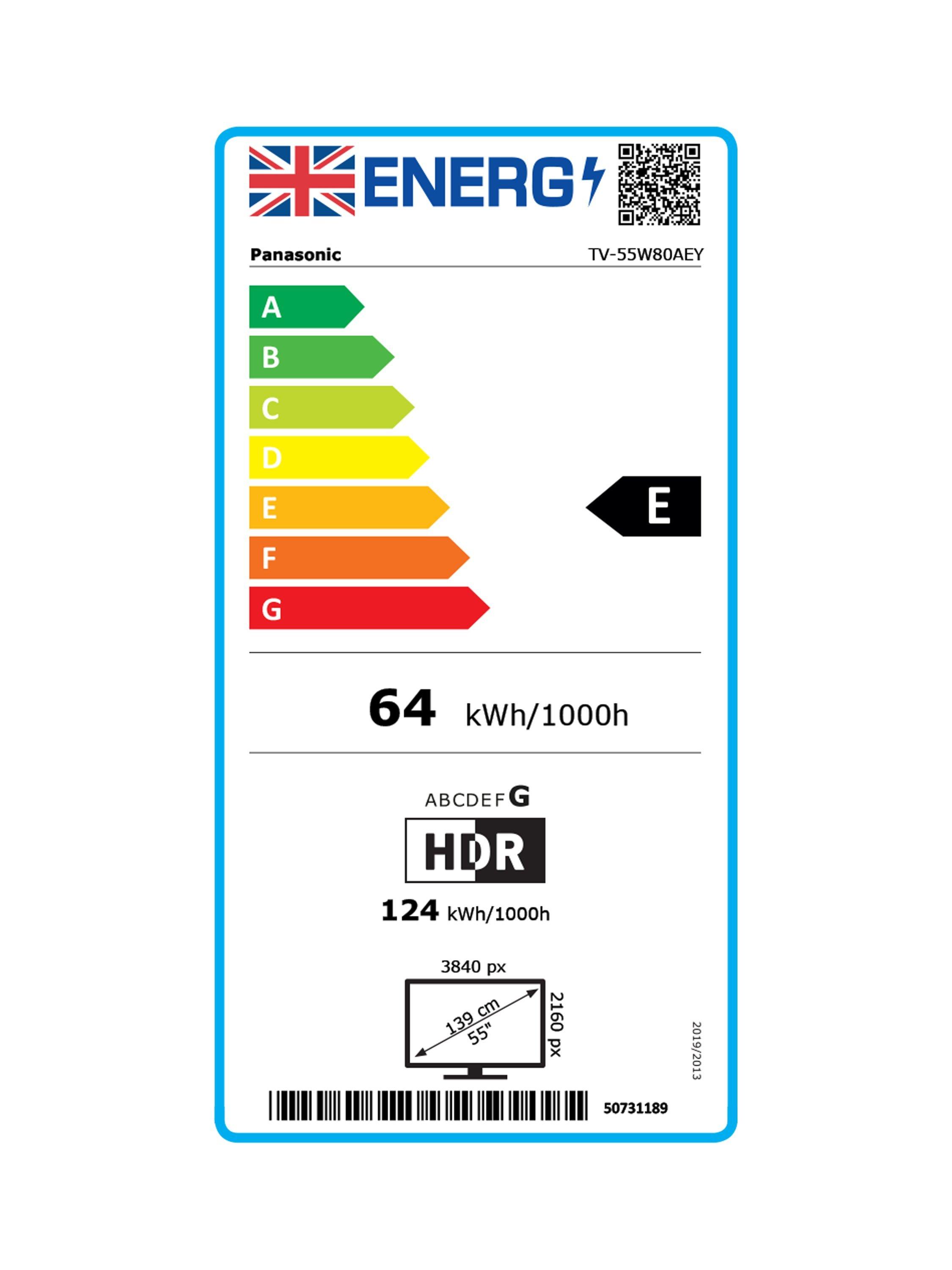 This item is rated E for energy efficiency on a scale from A (most efficient) to G (least efficient).