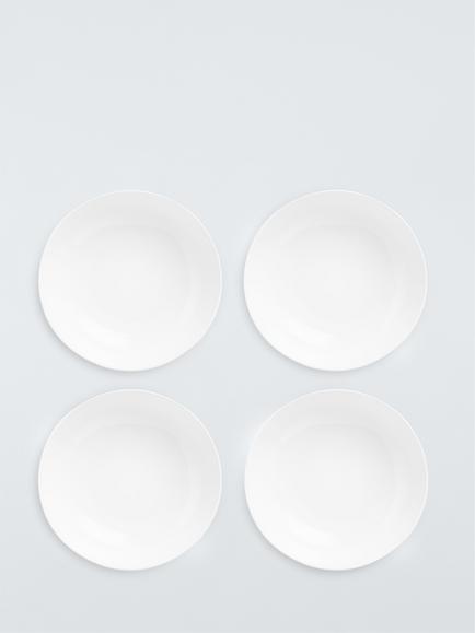 John Lewis Stoneware Pasta Bowl, Set of 4, 23cm, White - view 2, 