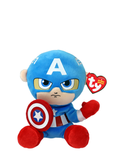 TY Captain America Plush Toy, Regular, Multi