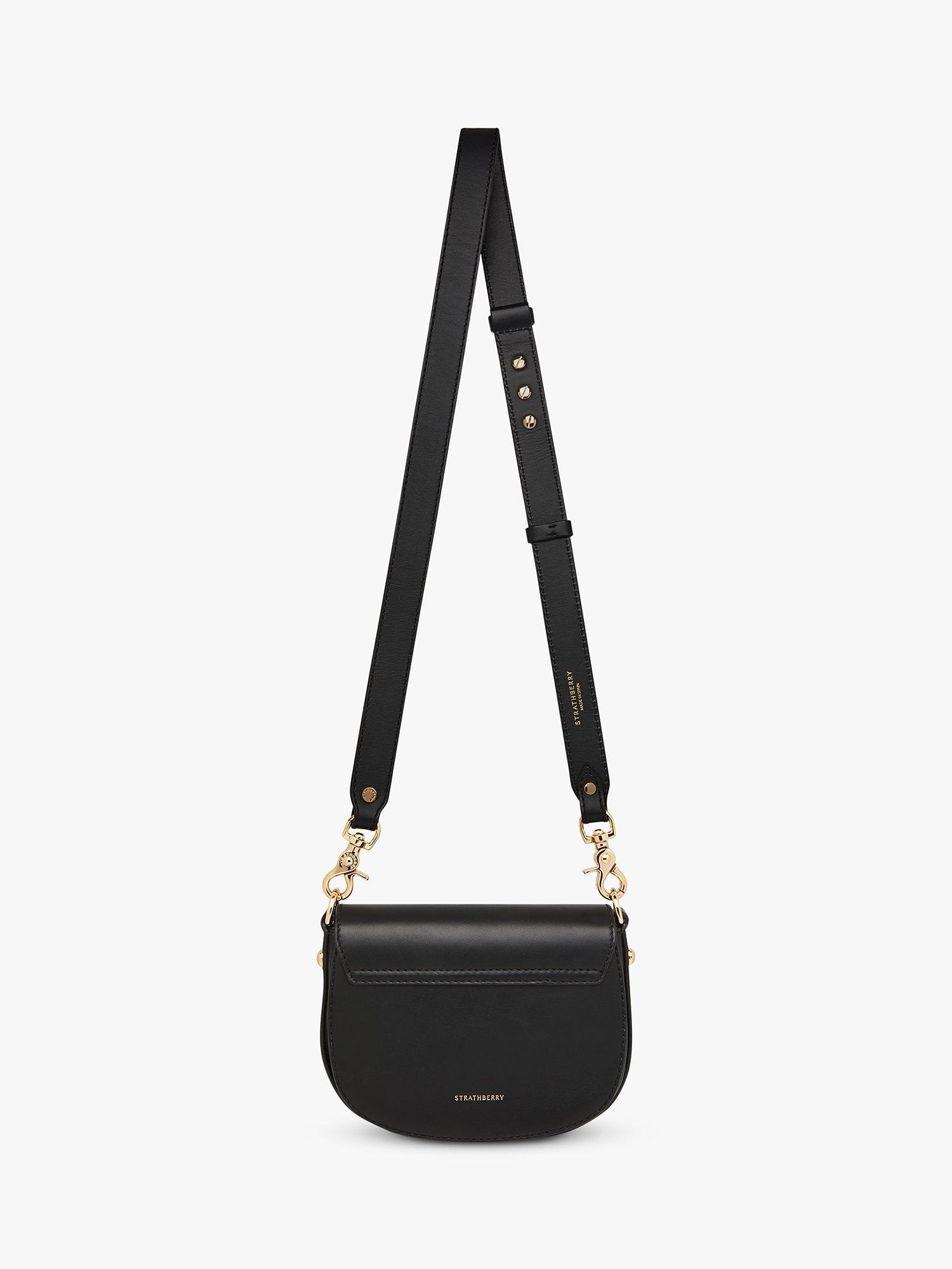 Product image 2 of 4, which shows Strathberry Leather Bay Mini cross Body Bag, Black
