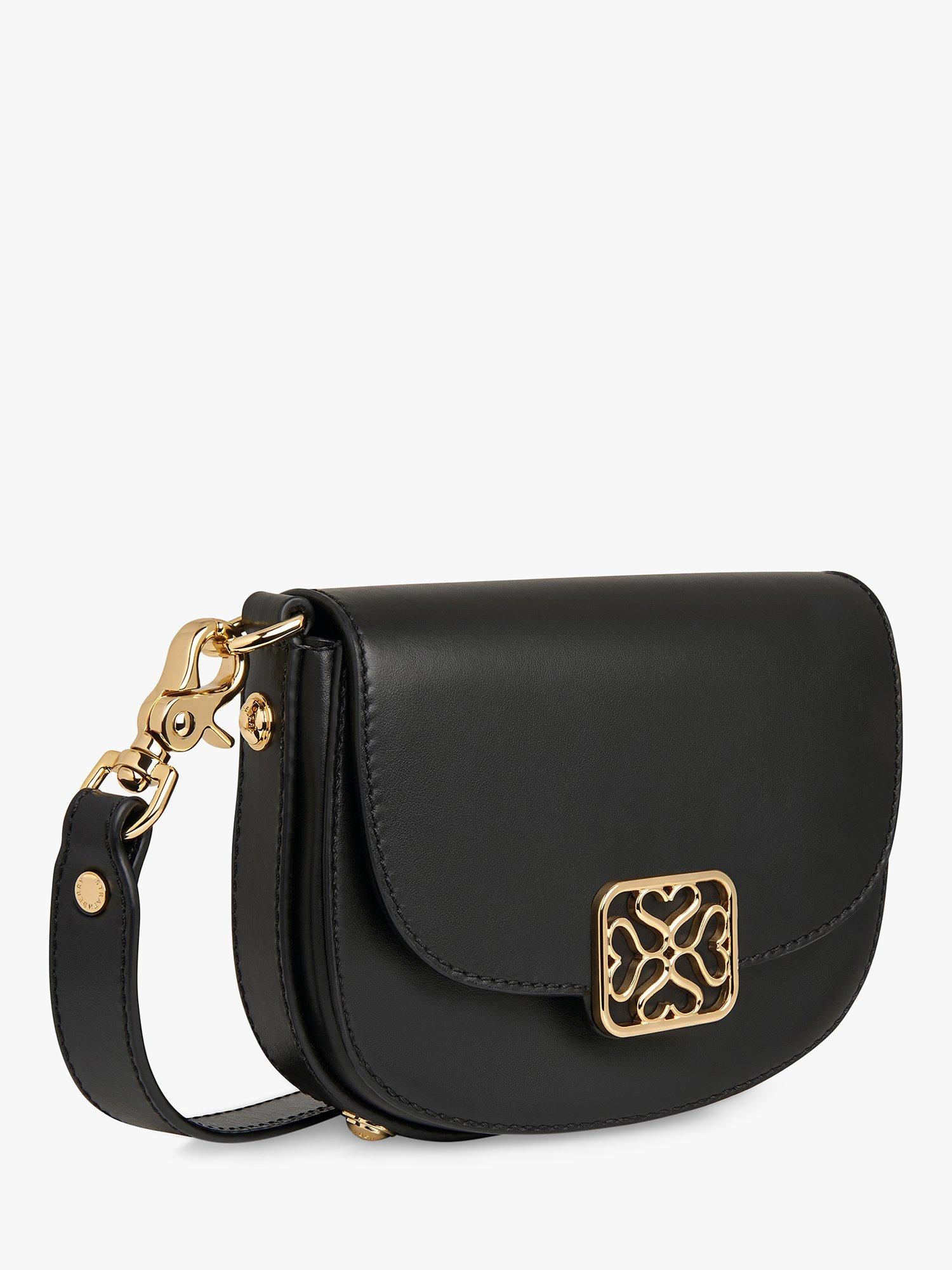 Product image 4 of 4, which shows Strathberry Leather Bay Mini cross Body Bag, Black