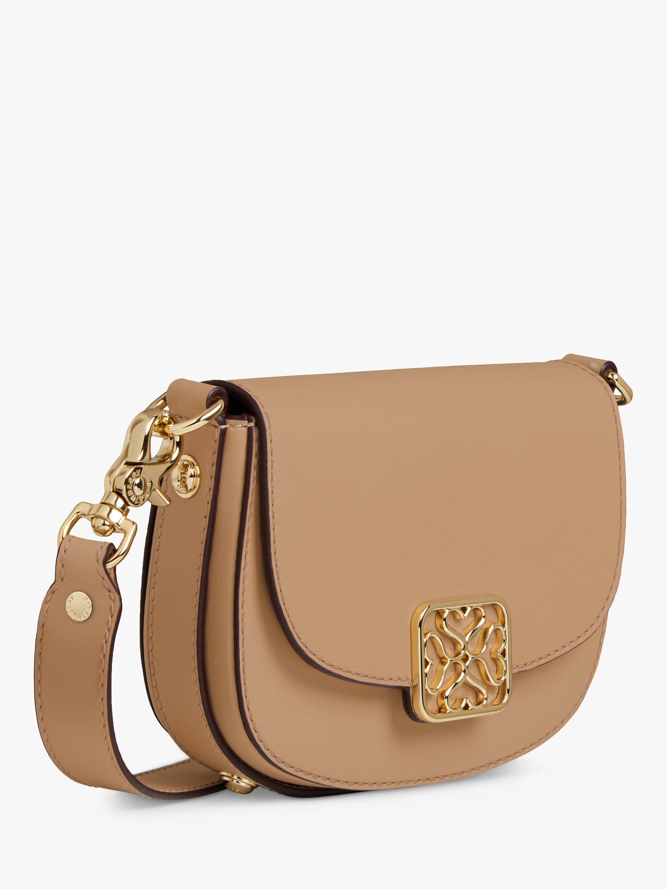 Product image 2 of 5, which shows Strathberry Leather Bay Mini cross Body Bag, Caramel