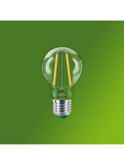 Philips Ultra Efficient 2.3W E27 LED Classic Bulb, Pack of 2, Warm White/Clear - view 2, White