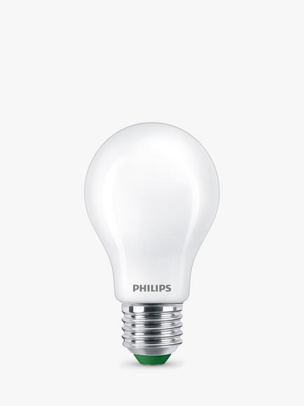 Philips Ultra Efficient 60W A60 E27 LED Classic Bulb, Pack of 2, Warm White - view 2, White