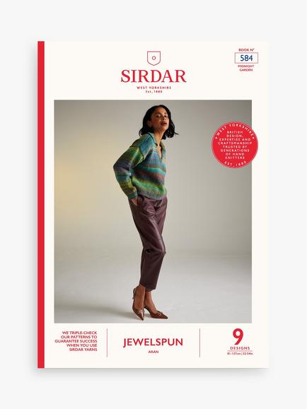 Sirdar Jewelspun Aran Knitting and Crochet Pattern Booklet, 584, Multi