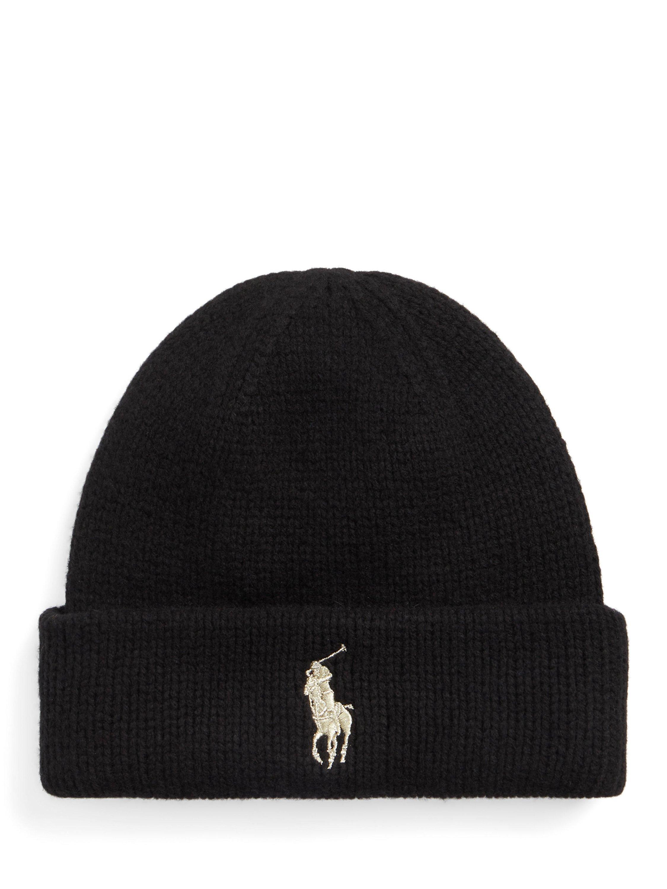 Polo Ralph Lauren Merino Wool Beanie, Polo Black