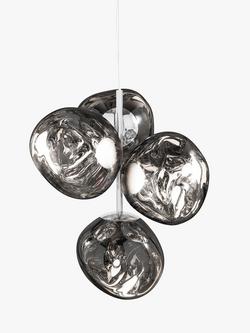 Tom Dixon Melt Mini Chandelier Ceiling Light, Silver Silver
