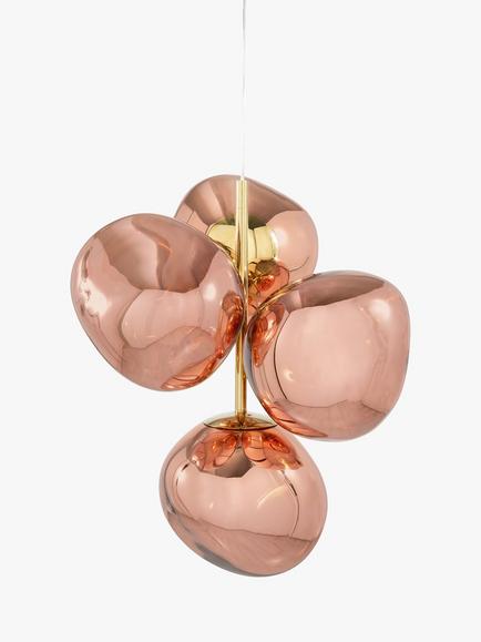 Tom Dixon Melt Mini Chandelier Ceiling Light - view 2, Metallic Copper