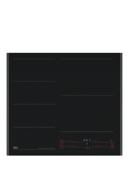 AEG TI64IG00FZ 60cm SaphirMatt® Induction Hob, Matt Black, Matt Black