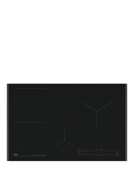 AEG TI84IB00FZ 80cm SaphirMatt® Induction Hob, Matt Black, Matt Black