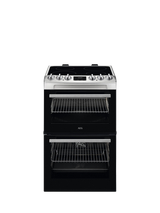 AEG CIB6743ACM Freestanding Double Oven Induction Hob Cooker Stainless Steel