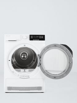 John Lewis JLTDH693 Freestanding Heat Pump Tumble Dryer, 9kg Load, White - view 2, White