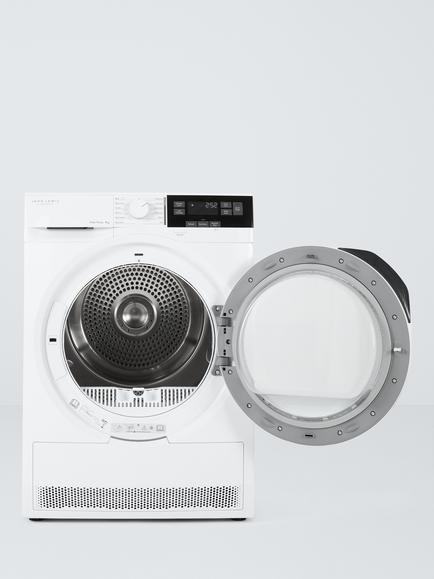 John Lewis JLTDH693 Freestanding Heat Pump Tumble Dryer, 9kg Load, White - view 2, White