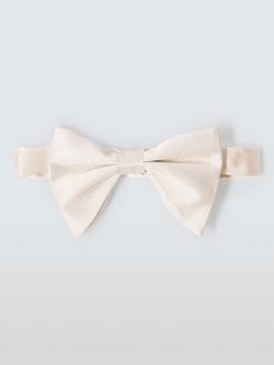 John Lewis Textured Silk Ready Tied Bow Tie, Champagne, Champagne