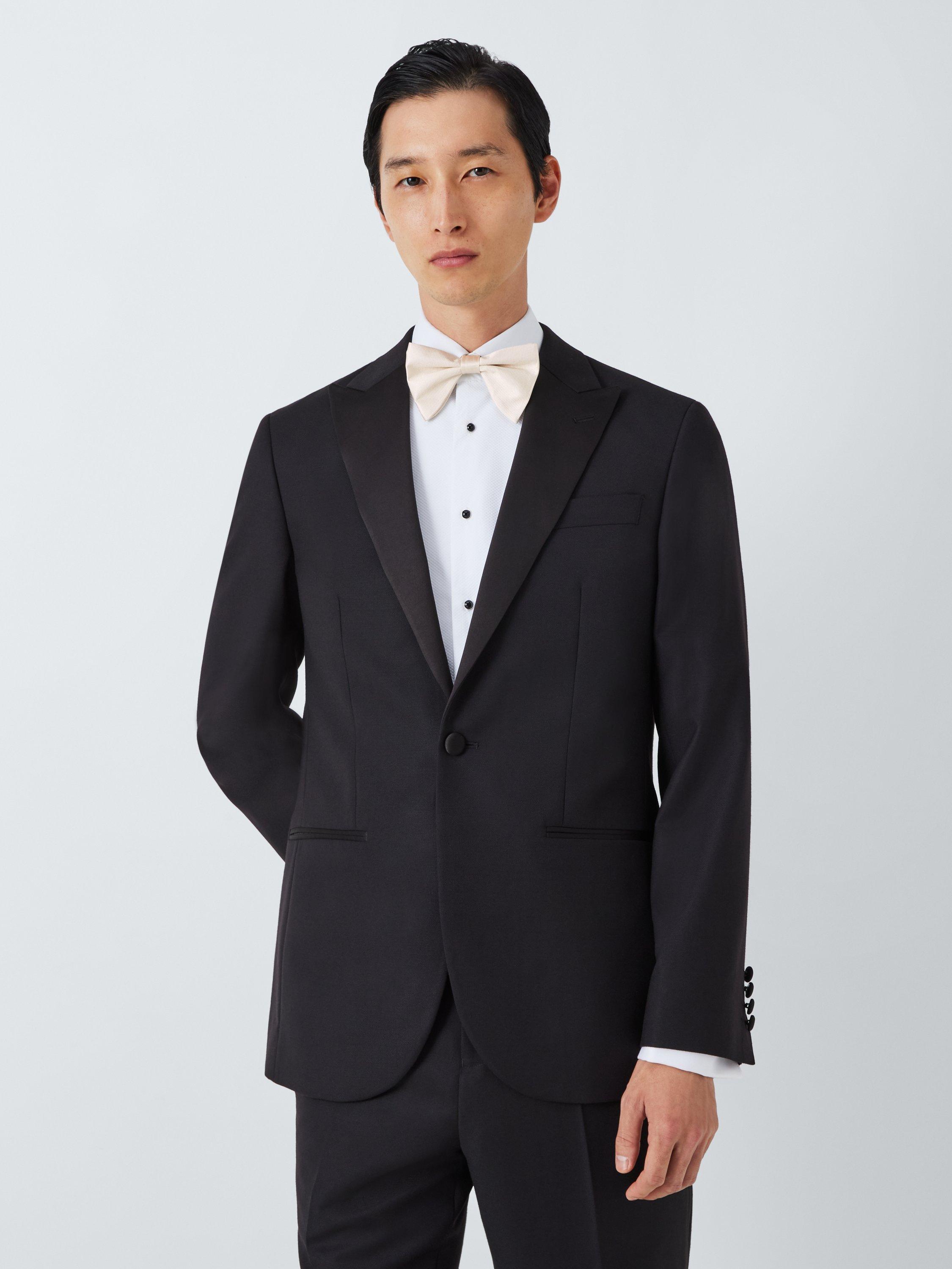 Product image 2 of 4, which shows John Lewis Textured Silk Ready Tied Bow Tie, Champagne
