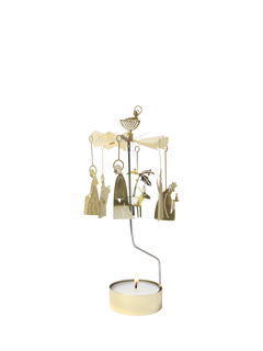 Pluto Produkter Christmas Nativity Spinner Tealight Candle Holder, Gold