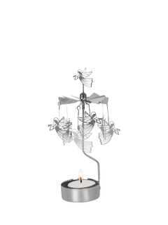 Pluto Produkter Flying Angel Spinner Tealight Candle Holder, Silver