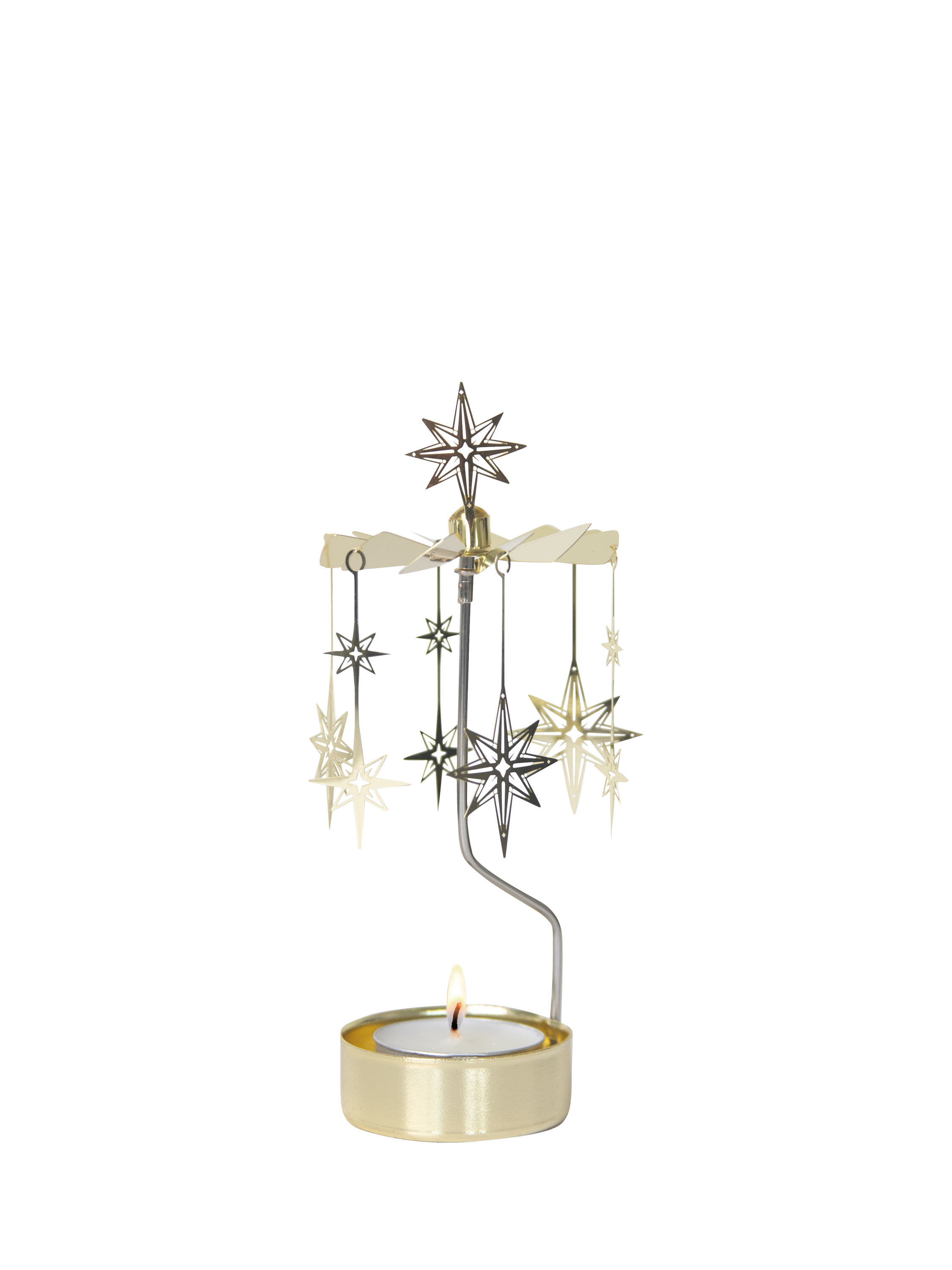 Pluto Produkter North Star Spinner Tealight Candle Holder, Gold