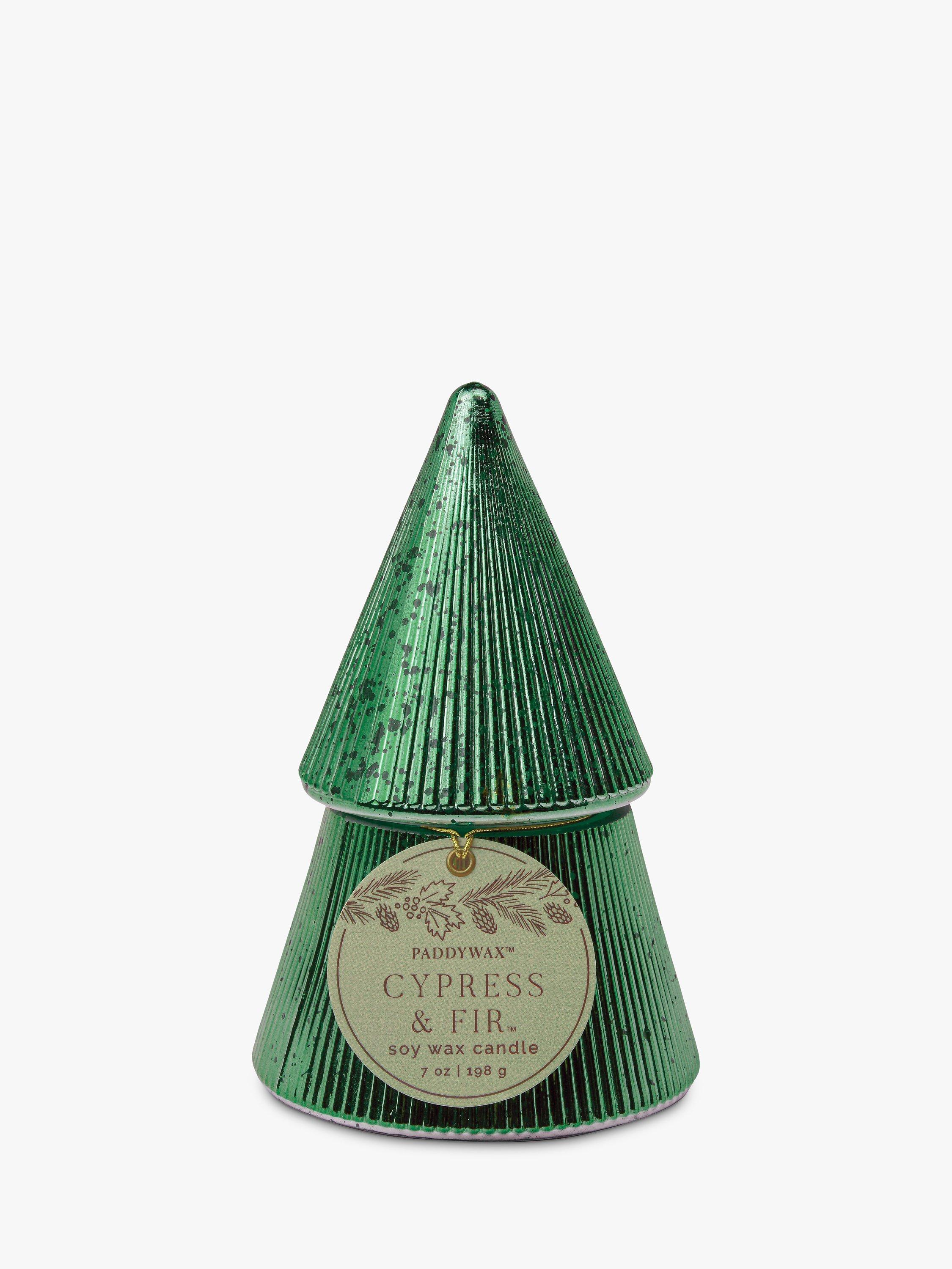 Paddywax Cypress & Fir Glass Christmas Tree Scented Candle, 640g