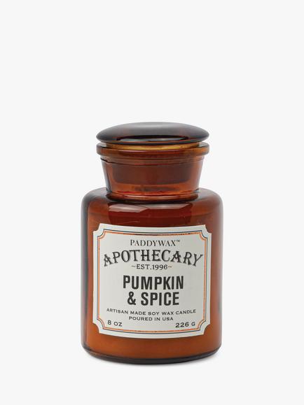 Paddywax Apothecary Pumpkin Spice Scented Candle, 226g, Amber
