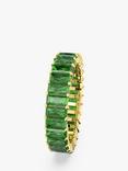 Swarovski Matrix Crystal Eternity Ring, Gold/Green