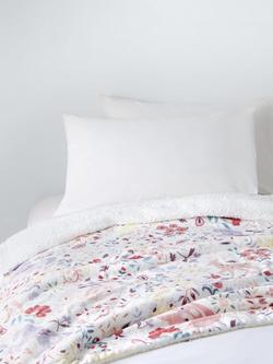 John Lewis Kids' Unicorn Print Fleece Blanket, Pink/Multi, Pink Mulit