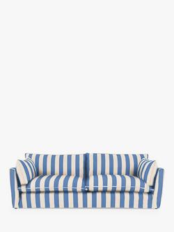 John Lewis x Sophie Conran Cocobella Grand Sofa, Light Leg, Cornish Blue Stripe