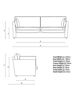 John Lewis x Sophie Conran Cocobella Large Sofa, Light Leg - view 2, Boho Cloud