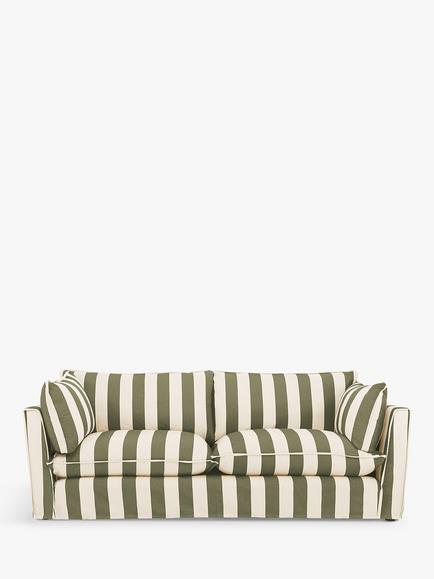 John Lewis x Sophie Conran Cocobella Large Sofa, Light Leg, Spring Green Stripe