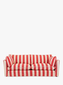 John Lewis x Sophie Conran Cocobella Large Sofa, Light Leg, Petunia Red Stripe