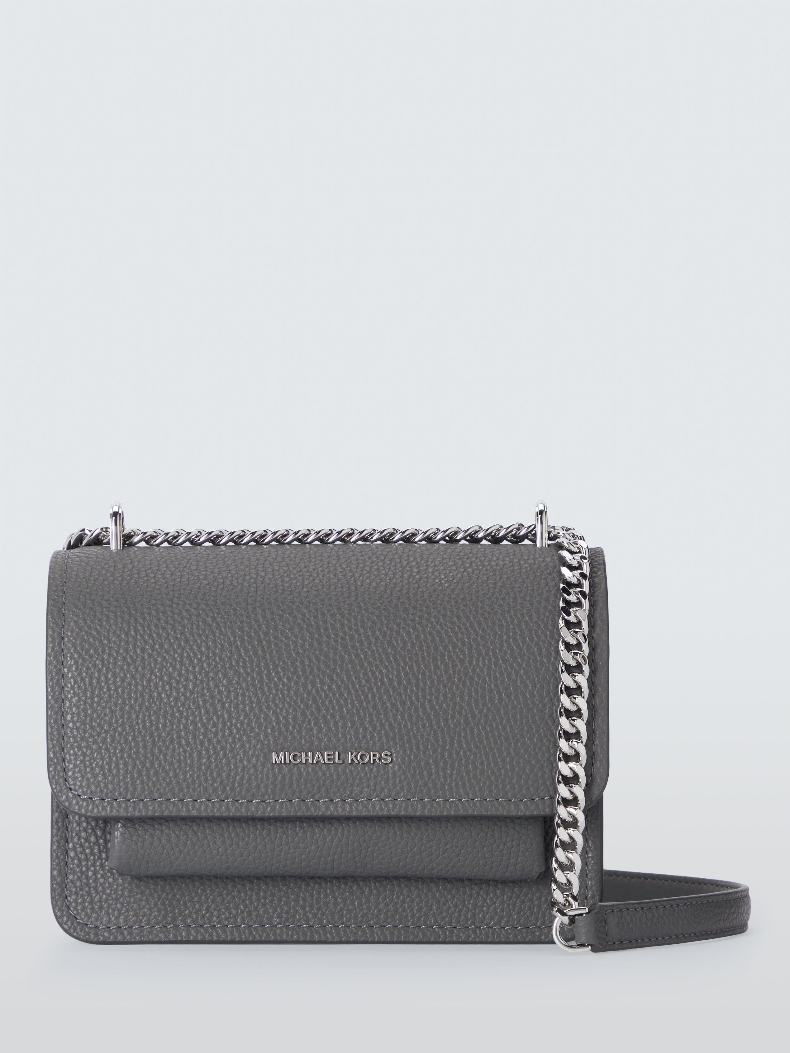 Michael Kors Claire Leather Cross Body Bag Slate