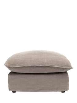 John Lewis x Sophie Conran Cocobella Footstool, Light Leg, Beatrice Barley