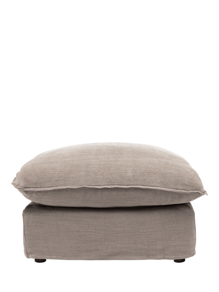 John Lewis x Sophie Conran Cocobella Footstool, Light Leg, Beatrice Barley