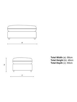 John Lewis x Sophie Conran Cocobella Footstool, Light Leg - view 2, Beatrice Olive