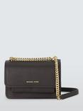 Michael Kors Claire Leather Chain Small Crossbody Bag, Chocolate