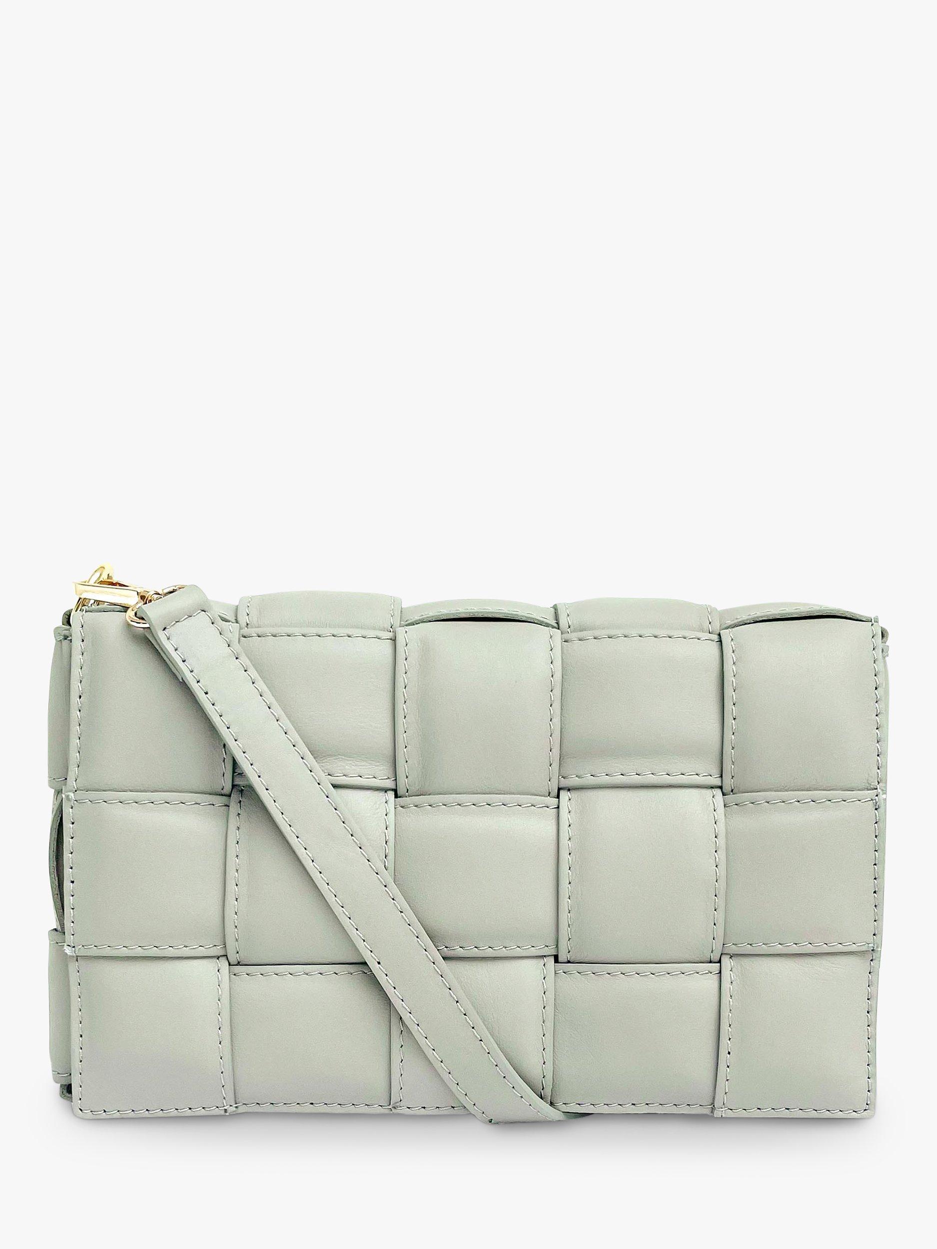 Apatchy London Padded Woven Leather Crossbody Bag