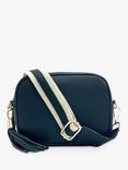 Apatchy Leather & Canvas Strap Crossbody Bag, Navy