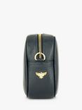 Apatchy London Leather & Canvas Strap Crossbody Bag, Navy