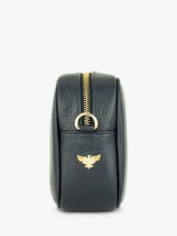 Apatchy London Leather & Canvas Strap Crossbody Bag, Navy - view 2, Navy