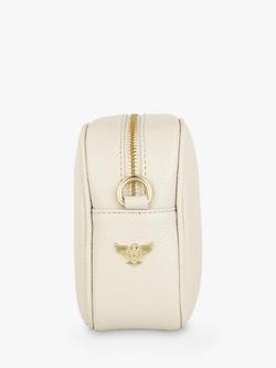 Apatchy London Arrow Strap Leather Crossbody Bag, Stone - view 2, Stone